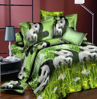 HKM-470867 Brushed 3D Four-Piece Bedding Set with Floral Design in Polyester Fiber
