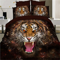HKM-470867 Brushed 3D Four-Piece Bedding Set with Floral Design in Polyester Fiber