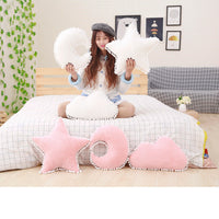 HKM-470867 Nordic Style Moon Cloud Five-Pointed Star Pillow for Teens