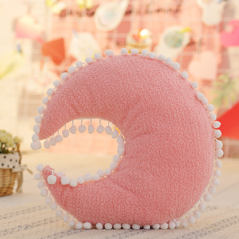 HKM-470867 Nordic Style Moon Cloud Five-Pointed Star Pillow for Teens