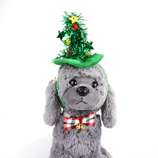 HKM-470931 Halloween Pet Headdress Headband - Flannel with Sequins and Small Balls in Black, Yellow, Green