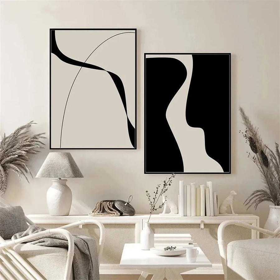 HKM-470995 Abstract Canvas Wall Art – Nordic Style Decorative Painting in Various Sizes