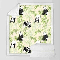HKM-471059 Cozy Panda Series Flannel Blanket for Ultimate Comfort
