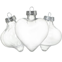 HKM-471187 Transparent Christmas Plastic Ball Bulb Decorations - Various Shapes Available