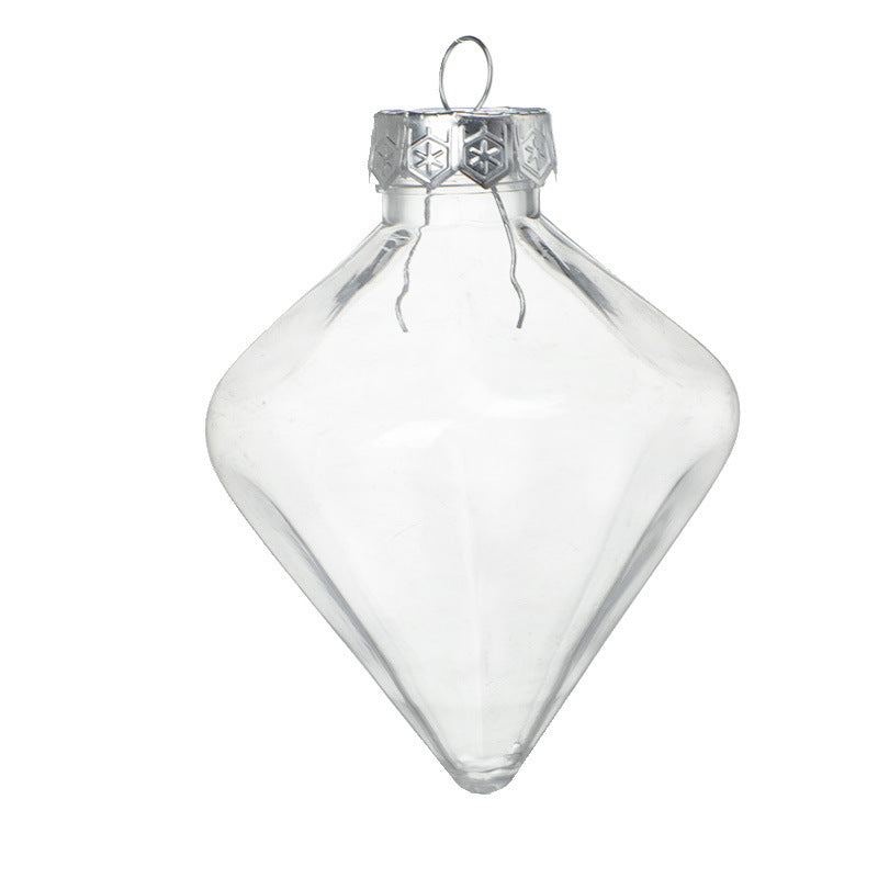 HKM-471187 Transparent Christmas Plastic Ball Bulb Decorations - Various Shapes Available