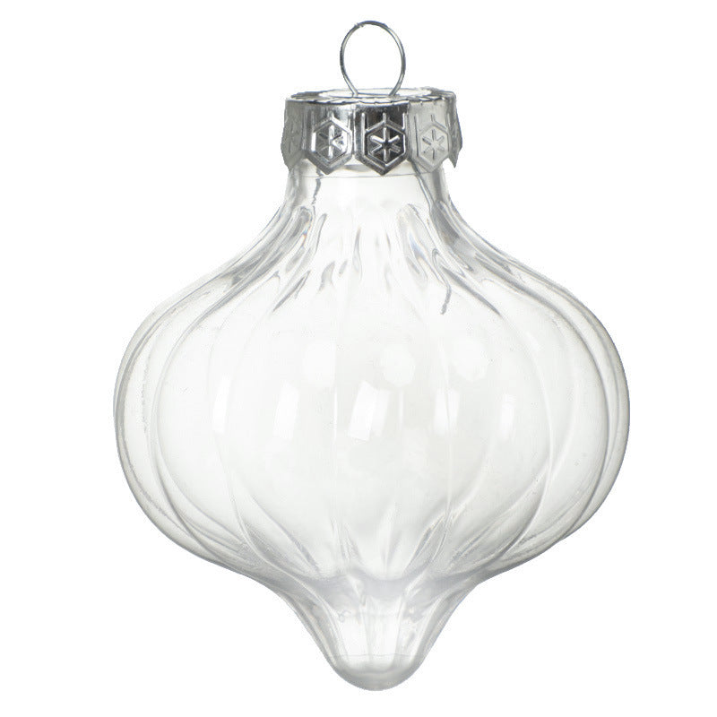 HKM-471187 Transparent Christmas Plastic Ball Bulb Decorations - Various Shapes Available
