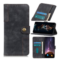 HKM-471315 ASUS Zenfone 7 Leather Wallet Case with Copper Buckle and Antelope Pattern - Available in Black, Red, Blue, Brown