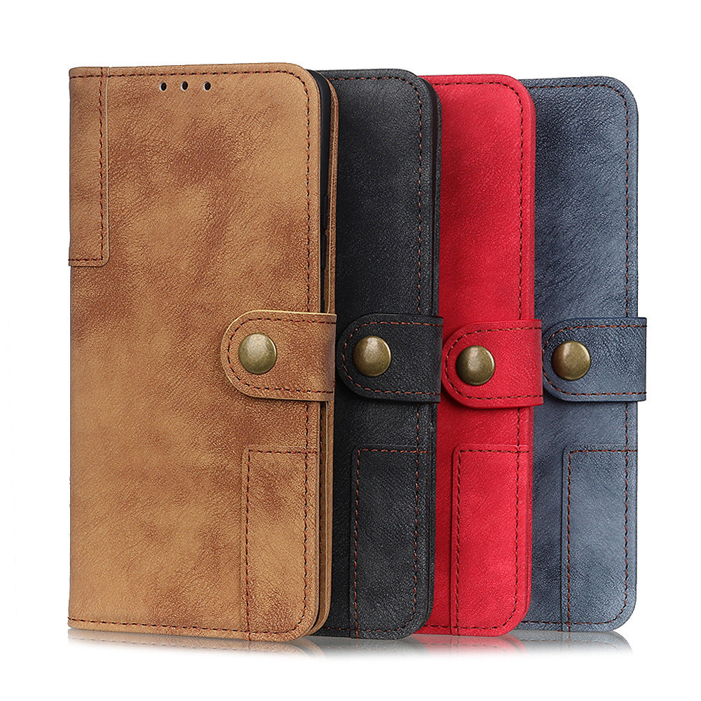 HKM-471315 ASUS Zenfone 7 Leather Wallet Case with Copper Buckle and Antelope Pattern - Available in Black, Red, Blue, Brown