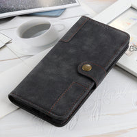HKM-471315 ASUS Zenfone 7 Leather Wallet Case with Copper Buckle and Antelope Pattern - Available in Black, Red, Blue, Brown