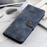 HKM-471315 ASUS Zenfone 7 Leather Wallet Case with Copper Buckle and Antelope Pattern - Available in Black, Red, Blue, Brown