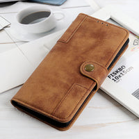 HKM-471315 ASUS Zenfone 7 Leather Wallet Case with Copper Buckle and Antelope Pattern - Available in Black, Red, Blue, Brown