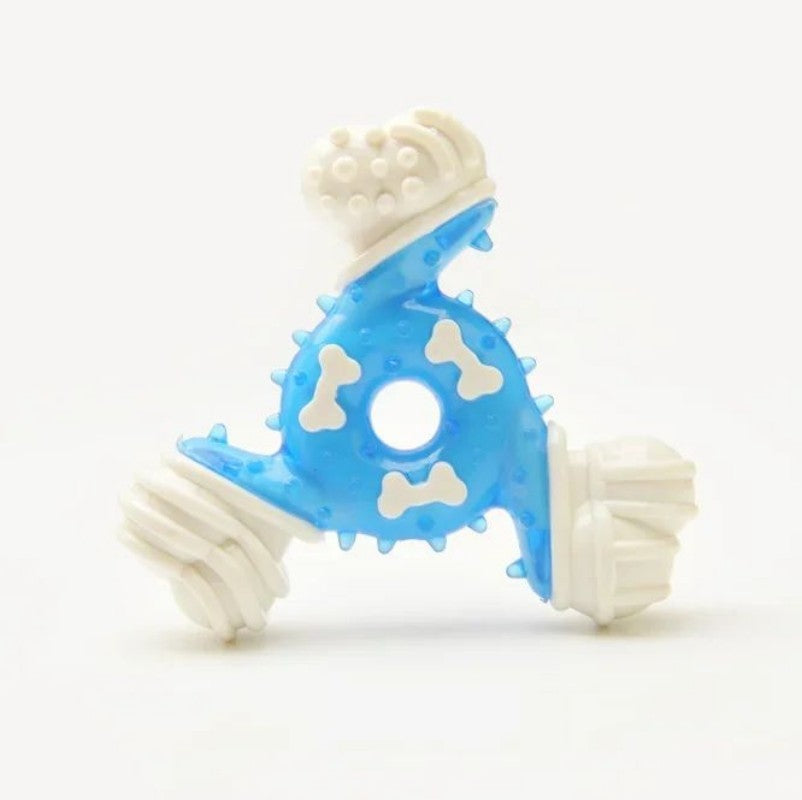 HKM-471507 Durable Triangle Bone Dog Toy for Teeth Grinding and Biting Training, All Breeds