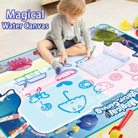 HKM-471635 Super Large Water Canvas Drawing Set for Kids - Reusable Color Graffiti Pad 80x60 CM