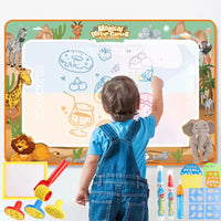 HKM-471635 Super Large Water Canvas Drawing Set for Kids - Reusable Color Graffiti Pad 80x60 CM