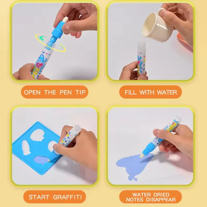 HKM-471635 Super Large Water Canvas Drawing Set for Kids - Reusable Color Graffiti Pad 80x60 CM