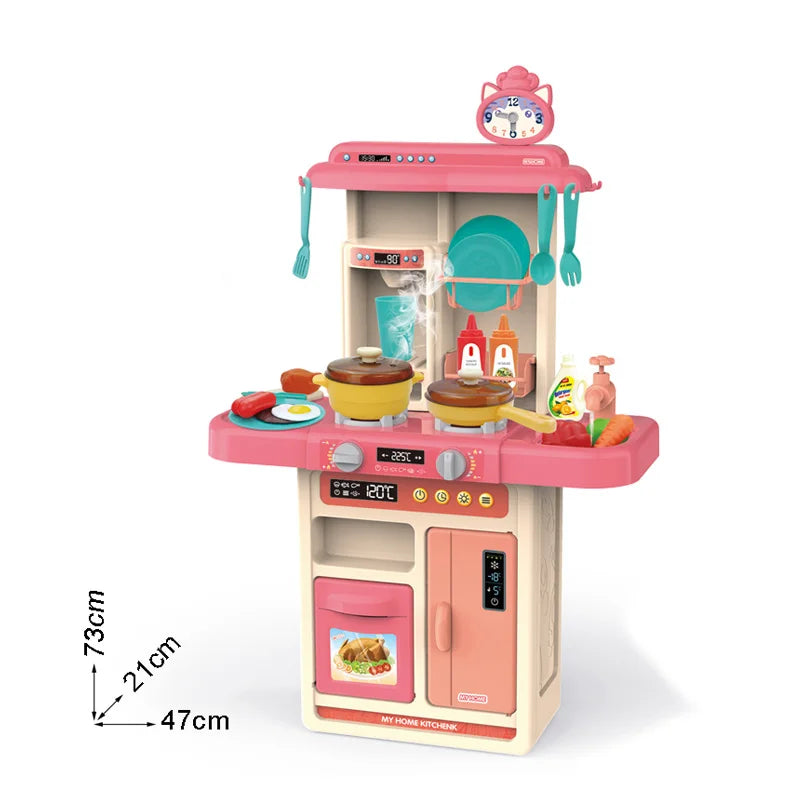 KTX-471891 Kids' Pretend Play Kitchen Toy Set with Running Water Sink for Ages 2 to 7