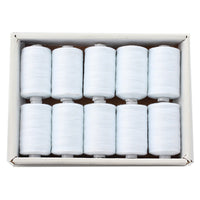 HKM-471891 Multicolor Dacron Sewing Thread - 300 Meters per Roll, 10 Piece Set for DIY Projects