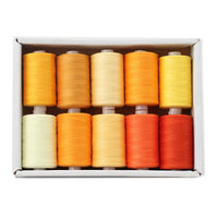 HKM-471891 Multicolor Dacron Sewing Thread - 300 Meters per Roll, 10 Piece Set for DIY Projects