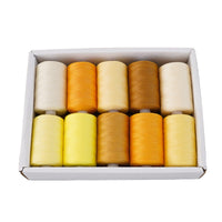 HKM-471891 Multicolor Dacron Sewing Thread - 300 Meters per Roll, 10 Piece Set for DIY Projects