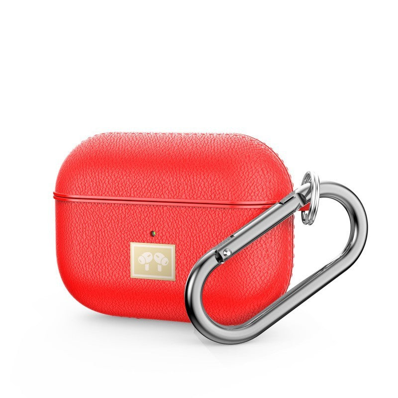 HKM-471955 Frosted Leather Earphone Sleeve for Apple AirPods 1/2 & 3 – Solid Colors Available