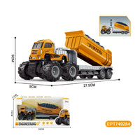 HKM-472019 Alloy 4WD Diecast Crane Truck Toy for Kids - Engineering Construction Vehicle, 1:43 Scale