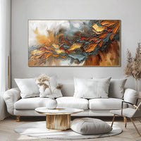 HKM-472147 Large Hand-Painted Abstract Oil Painting on Canvas for Modern Home Decor