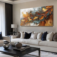 HKM-472147 Large Hand-Painted Abstract Oil Painting on Canvas for Modern Home Decor
