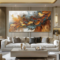 HKM-472147 Large Hand-Painted Abstract Oil Painting on Canvas for Modern Home Decor
