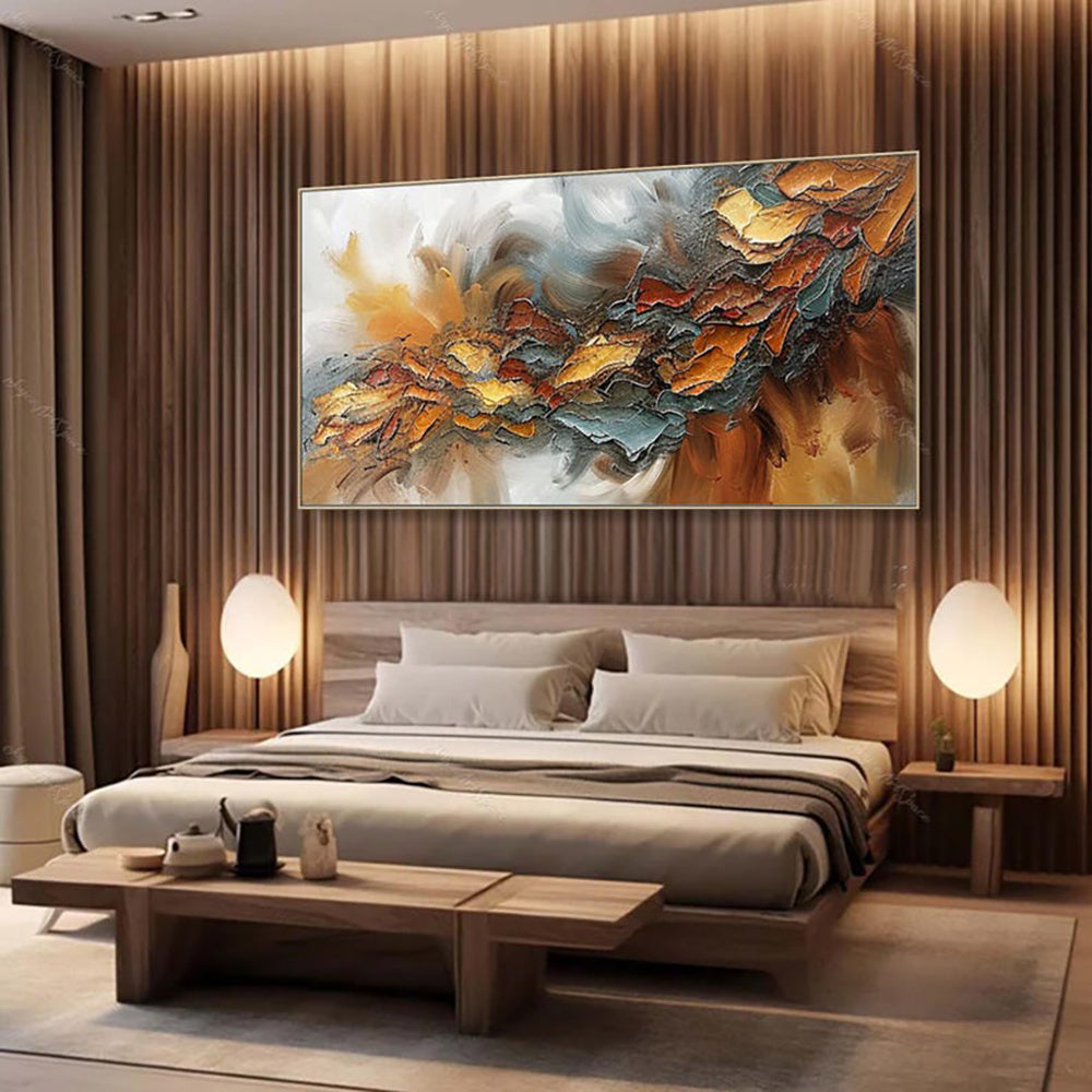 HKM-472147 Large Hand-Painted Abstract Oil Painting on Canvas for Modern Home Decor