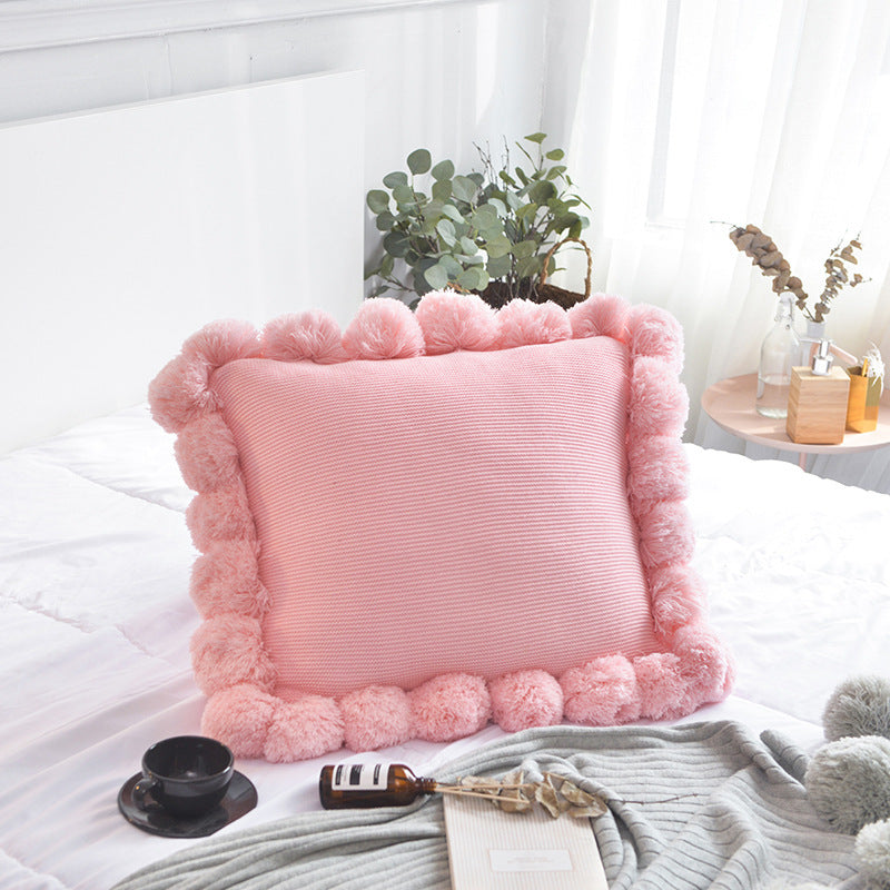 HKM-472275 Hanging Ball Pillowcase - Soft Acrylic Fiber, 45x45cm, Easy Care at 30°C