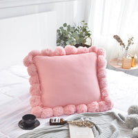 HKM-472275 Hanging Ball Pillowcase - Soft Acrylic Fiber, 45x45cm, Easy Care at 30°C
