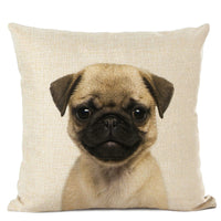 HKM-472339 Animal Parrot and Deer Head Linen Pillow Cover - Modern Simple Design, 45x45cm