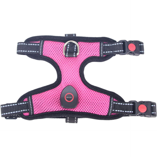 HKM-472403 LED Luminous Pet Harness with USB Charging - Available in Blue, Green, Pink