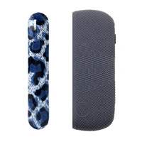 HKM-472467 Sky Blue and Pink Leopard Print Silicone Protective Cover for Charging Compartment
