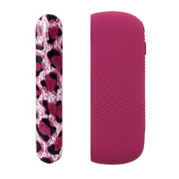 HKM-472467 Sky Blue and Pink Leopard Print Silicone Protective Cover for Charging Compartment