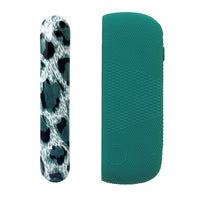 HKM-472467 Sky Blue and Pink Leopard Print Silicone Protective Cover for Charging Compartment