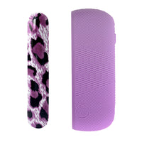 HKM-472467 Sky Blue and Pink Leopard Print Silicone Protective Cover for Charging Compartment