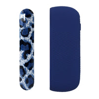 HKM-472467 Sky Blue and Pink Leopard Print Silicone Protective Cover for Charging Compartment