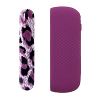 HKM-472467 Sky Blue and Pink Leopard Print Silicone Protective Cover for Charging Compartment