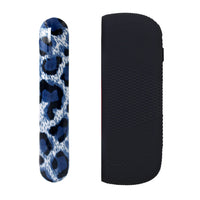HKM-472467 Sky Blue and Pink Leopard Print Silicone Protective Cover for Charging Compartment