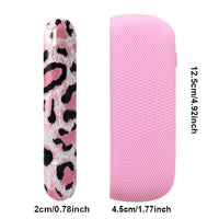 HKM-472467 Sky Blue and Pink Leopard Print Silicone Protective Cover for Charging Compartment
