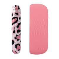 HKM-472467 Sky Blue and Pink Leopard Print Silicone Protective Cover for Charging Compartment