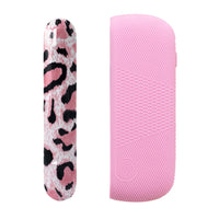 HKM-472467 Sky Blue and Pink Leopard Print Silicone Protective Cover for Charging Compartment