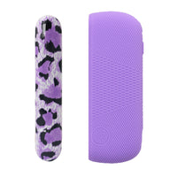 HKM-472467 Sky Blue and Pink Leopard Print Silicone Protective Cover for Charging Compartment