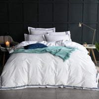 HKM-472531 Satin Sheet Set - Four-Piece Bedding Collection for Comfort and Style