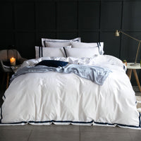 HKM-472531 Satin Sheet Set - Four-Piece Bedding Collection for Comfort and Style