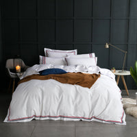 HKM-472531 Satin Sheet Set - Four-Piece Bedding Collection for Comfort and Style