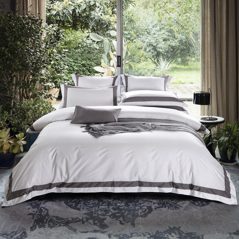 HKM-472531 Satin Sheet Set - Four-Piece Bedding Collection for Comfort and Style