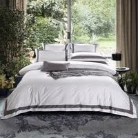 HKM-472531 Satin Sheet Set - Four-Piece Bedding Collection for Comfort and Style