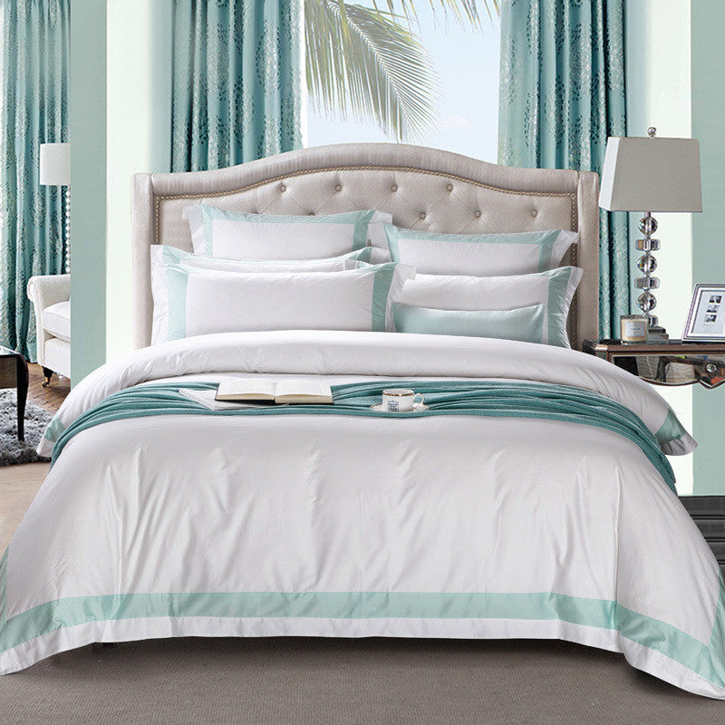 HKM-472531 Satin Sheet Set - Four-Piece Bedding Collection for Comfort and Style
